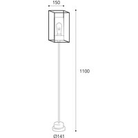 Moretti Luce Cubic³ 3371 path light antique brass/opal