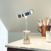 Dyberg Larsen LED-bordslampa Starlight, krom/grå