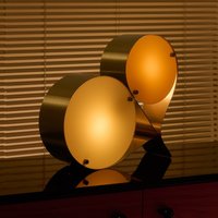 Gubi bordslampa Coppia, elfenbensvit/rosa, stål, höjd 42 cm