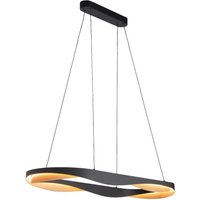 HighLight Suspension LED Ascoli, 100 x 36 cm noir/or, métal, intensité variable