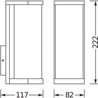 OSRAM ENDURA CLASSIC TUBULAR outdoor wall lamp, dark grey IP44