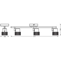 OSRAM CORK ceiling spotlight, white, 3 spots, GU10 LED, 927, dimmable