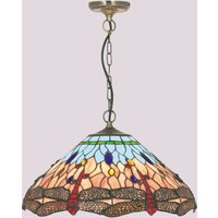 Searchlight Klassisk taklampa DRAGONFLY i Tiffany-stil
