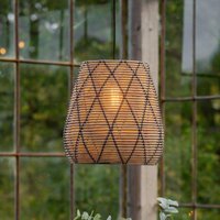 PR Home outdoor hanging light Lollo, UK, Ø 38 cm, natural/black