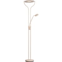 FISCHER & HONSEL LED-golvlampa Davos, sandfärgad, höjd 180 cm, 2 lampor, CCT