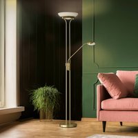 FISCHER & HONSEL LED floor lamp Pool, brass-coloured, height 182 cm, 2-bulb.