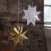 STAR TRADING Classic decorative star made of metal, white