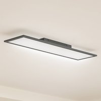 Panneau LED Enhife de Lindby, noir, 80 x 20 cm, métal, 4 000 K