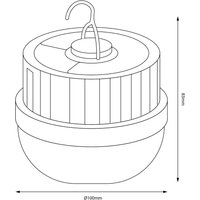 Milagro Lighting LED-solcellslampa Ufo, bärbar, plast, svart/vit