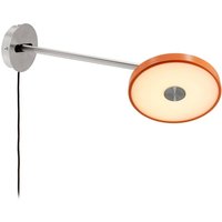 UMAGE LED-vägglampa Asteria Long, orange, stål, stickkontakt