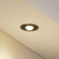 Lindby recessed light Jyla, matt nickel, Ø 13 cm, GX53