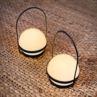 Dyberg Larsen LED lantern Summer, 2 pieces, black