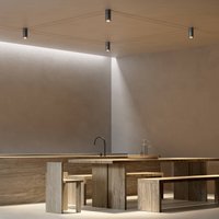 kdln Spot pour plafond Mitos, noir, Ø 8 cm, métal, réglable