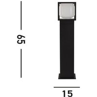 Searchlight Athens LED path light, IP54, black, height 65 cm, metal