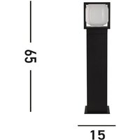 Searchlight Athens LED-väglampa, IP54, svart, höjd 65 cm, metall