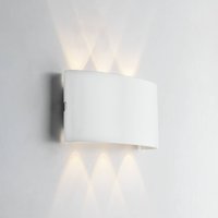 INTEC Betle LED outdoor wall lamp, white, width 17 cm, metal, CCT