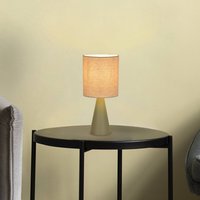 COREP Sally table lamp, light/beige, height 33 cm, metal/fabric