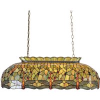 Clayre&Eef Green pendant light Fania in the Tiffany style