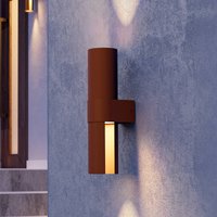 EGLO LED-utomhusvägglampa Montelauro, rostfärgad, höjd 32 cm Metall