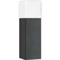 LCD Linus pillar light, graphite, height 40cm, aluminium, opal glass