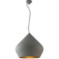 Luce Ambiente Design Tholos hanging light, grey/gold, Ø 52 cm, metal