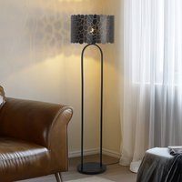 Lindby Aralena floor lamp, black/gold, height 143.5 cm