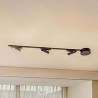 Lindby 48V Lumaro track lighting system, 3 LED strips, black, CCT