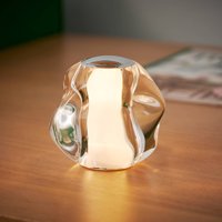 LOOM DESIGN LED rechargeable table lamp Ice Ball, chrome, Ø 10.5 cm