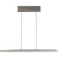 FISCHER & HONSEL LED-pendellampa Torvi, längd 135 cm, nickelfärgad/vit, CCT
