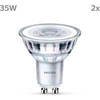 Philips LED-lampa GU10 3,5W 255lm 827 klar 36° 2st