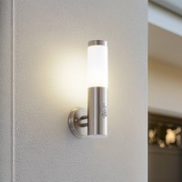 Lindby utomhusvägglampa Kristof, rörelsevakt, 33 cm, E27