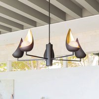 Quintiesse Lustre Ren à 6 lampes, noir/doré