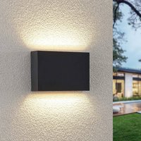 Lindby Jarte LED outdoor wall light, set of 3, up/down, IP65