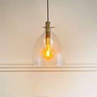 Dyberg Larsen Pendellampa Bistro, Ø 30 cm, transparent, glas