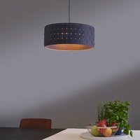 OSRAM hanging light Decor Felt Weaving, Ø 48 cm, grey, felt E27