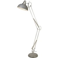 Searchlight Golvlampa Goliath, grå, metall, E27, 170 cm, justerbar