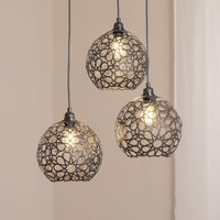 Opviq Hänglampa Fellini MR-787 3 lampor rund svart