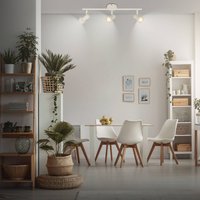 Briloner Spot pour plafond Tapp, blanc, longueur 48 cm, à 3 lampes, métal, GU10