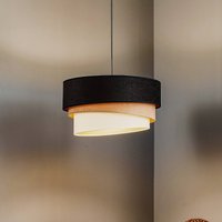 Duolla Suspension Devon, noir/beige/écru/doré Ø45cm
