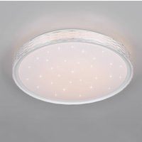 Reality Leuchten Plafonnier LED Varda, blanc, Ø 39 cm, télécommande