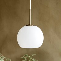 FRANDSEN hanging light Ball, opal white, Ø 18 cm, glass