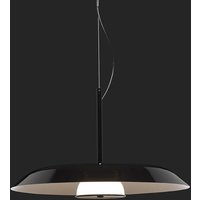 Oluce LED-hänglampa Iride, Ø 55 cm, svart, metall, glas