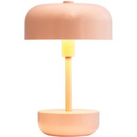 Dyberg Larsen LED-Akku-Tischleuchte Haipot, rosa, dimmbar