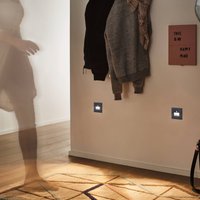 Paulmann LED-sensor-infälld vägginbyggnadslampa Edge Quadro svart 8 cm