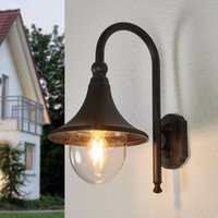 Lindby Daphne outdoor wall light, antique black, metal, E27