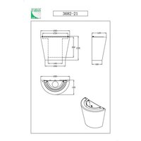 Fabas Luce Viki vägglampa, bärnsten, glas, akryl