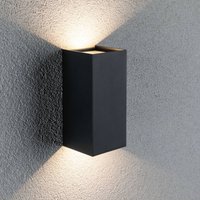 Paulmann LED-utomhusvägglampa Flame, 22 cm, antracit, upp/ner