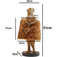 KARE Table Lamp Animal Meerkat Fur, brown, 51 cm, E14