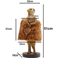 KARE Bordslampa Animal Meerkat Fur, brun, 51 cm, E14