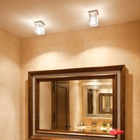 Fabbian Cubetto plafonnier à 1 lampe, transparent